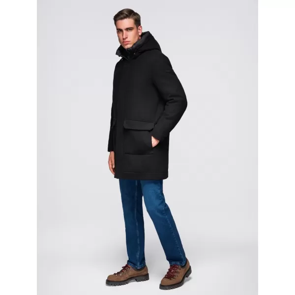  Palton pentru bărbați OMBRE OM-COWC-0132 NEGRU 