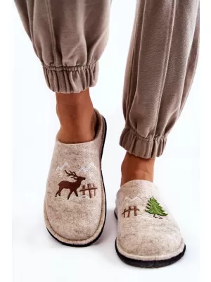Papuci dama BIG STAR KK276016 BEJ Pantofi Big Star