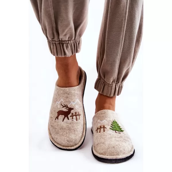  Papuci dama BIG STAR KK276016 BEJ Pantofi Big Star 