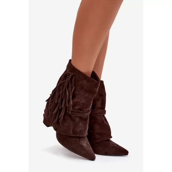  Pantofi de dama cu toc BOTO EVELISSE 40511 MARO 