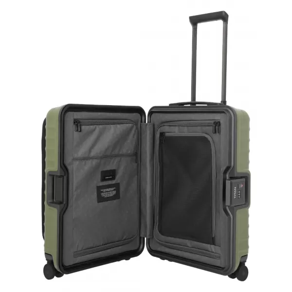  Valiză TITAN Overseas S Front pocket Forest green VERDE DE PĂDURE 