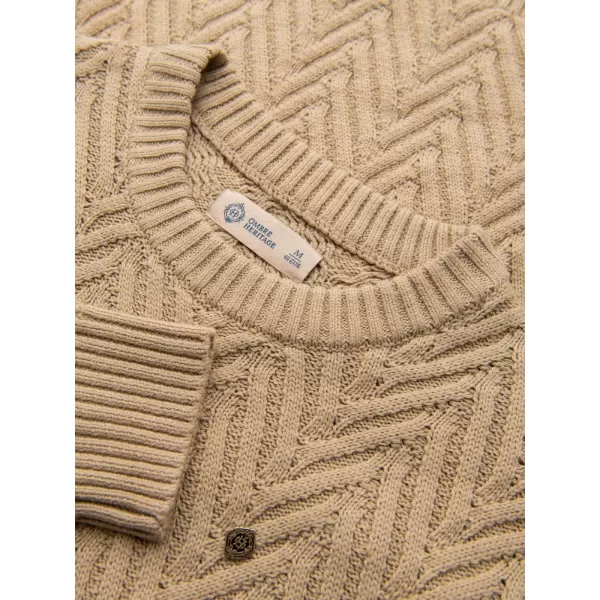  Pulover pentru bărbați OMBRE OM-SWSW-0147 NISIP 