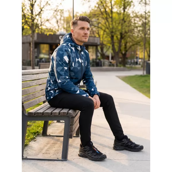 Jachetă softshell premium pentru bărbați ALTISPORT VOJ/ALM108JACK01 BLEUMARIN/ALB 