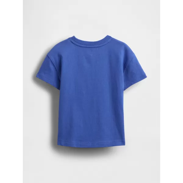  Tricou pentru copii GAP ORIGINAL LOGO TEE 779644-03 ALBASTRU ORBITOR 