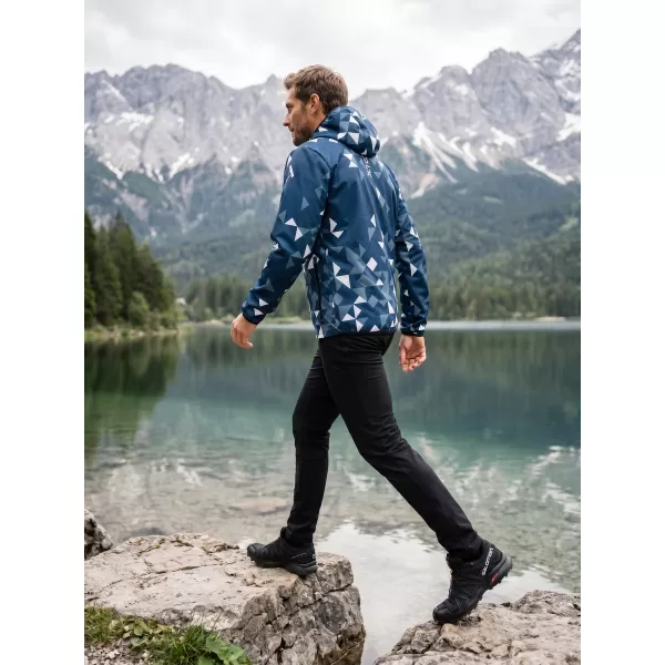  Jachetă softshell premium pentru bărbați ALTISPORT VOJ/ALM108JACK01 BLEUMARIN/ALB 