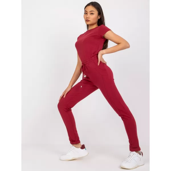  Pantaloni de trening pentru femei BASIC FEEL GOOD RV-DR-3589.06X BURGUNDIA 
