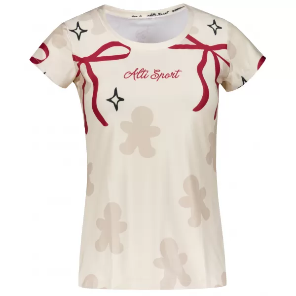  Tricou de Crăciun premium pentru femei ALTISPORT VOJ/ALWVN10TR06 CREMOS 