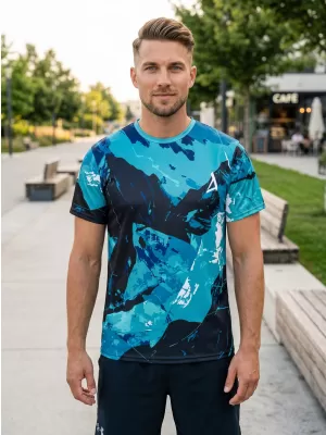 Tricou premium pentru bărbați ALTISPORT VOJ/ALM131TR01 KEROSEN/NEGRU