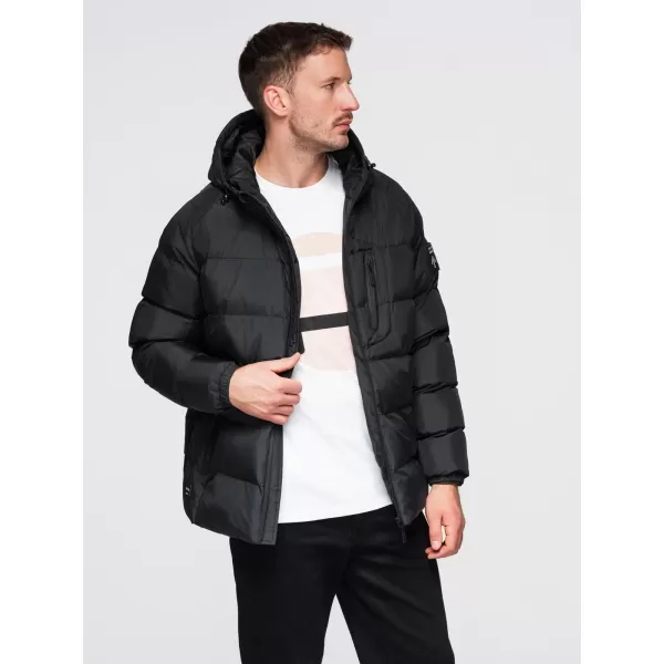  Jachetă pentru bărbați OMBRE OM-JAHP-0302 NEGRU 