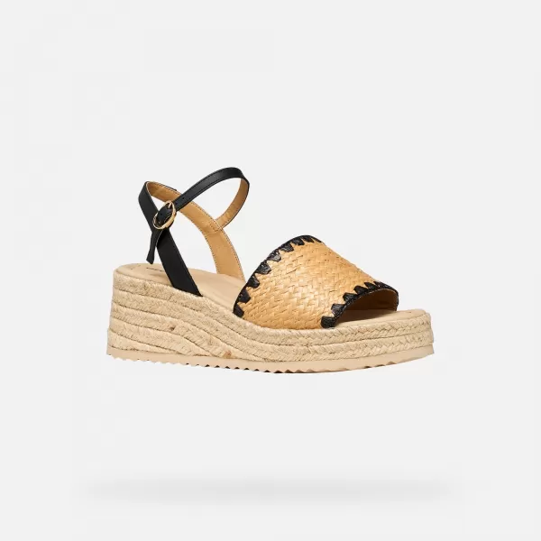 Pantofi cu pană de damă GEOX ALEMERIA G012882 NEGRU 