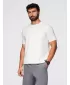 Tricou pentru bărbați OMBRE OM-TSCT-0240 APROAPE ALB