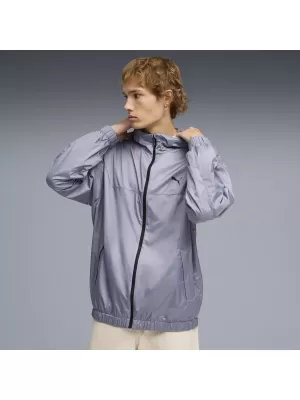 Blazer de vânt pentru bărbați PUMA ESS RELAXED WINDBREAKER 684626_65 CER GRI