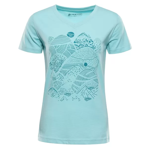  Tricou funcțional de damă ALPINE PRO GREMA 2 ALBASTRU 