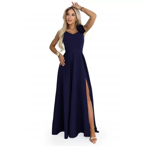  Rochie NUMOCO 643-4 ALBASTRU MARIN 