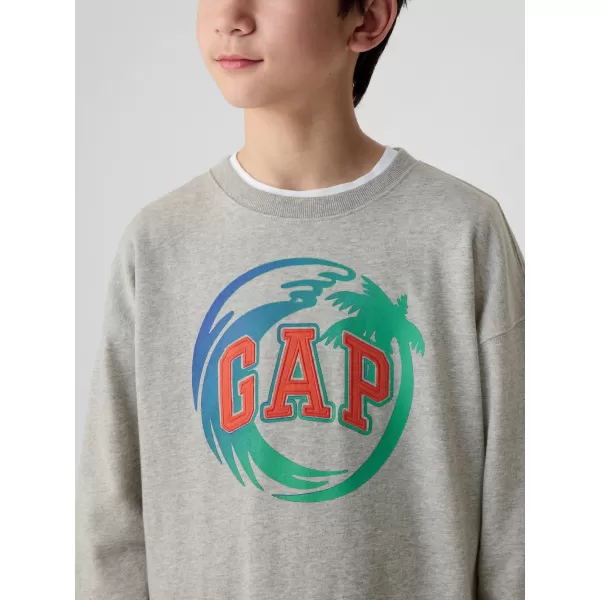  Hanorac pentru copii GAP LOGO SWEATSHIRT 406762-00 GRI DESCHIS DESCHIS 