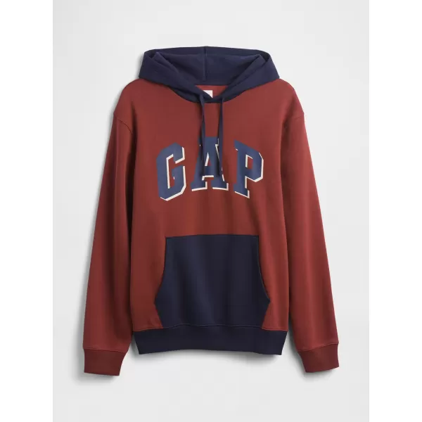  Hanorac pentru bărbați GAP LOGO PULLOVER HOODIE 795560-00 RUGINIU ARS 