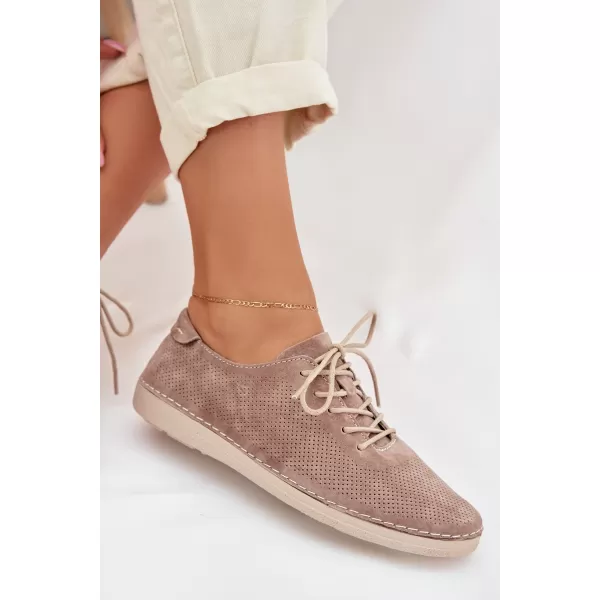  Pantofi de dama S.BARSKI LR61-7080 BEJ ÎNCHIS 