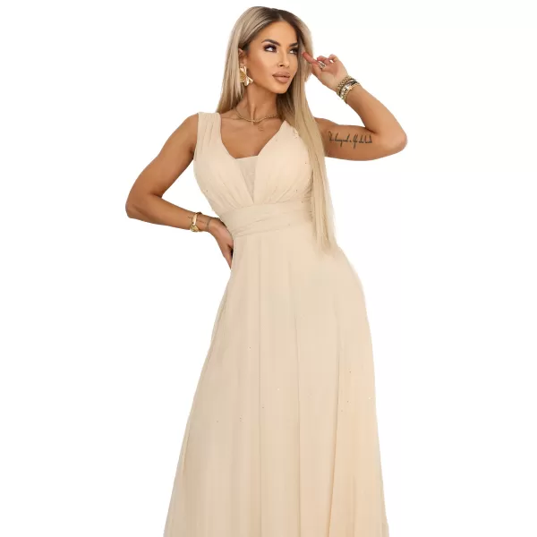  Rochie NUMOCO 637-4 BEJ ȘAMPANIE 