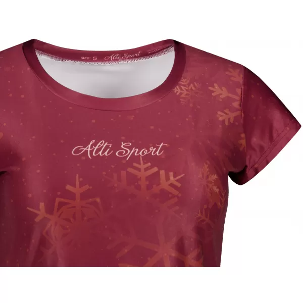  Tricou de Crăciun premium pentru femei ALTISPORT VOJ/ALWVN7TR06 ROŞU 