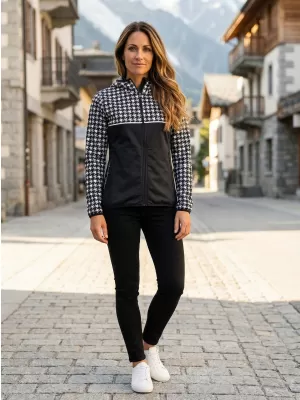 Jachetă softshell premium pentru femei ALTISPORT VOJ/ALW048JACK01 ALB-NEGRU