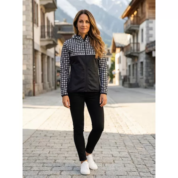  Jachetă softshell premium pentru femei ALTISPORT VOJ/ALW048JACK01 ALB-NEGRU 