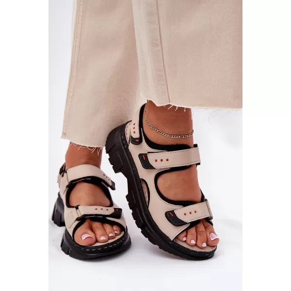  Sandale de dama ARTIKER 56C0471 BEJ/NEGRU 
