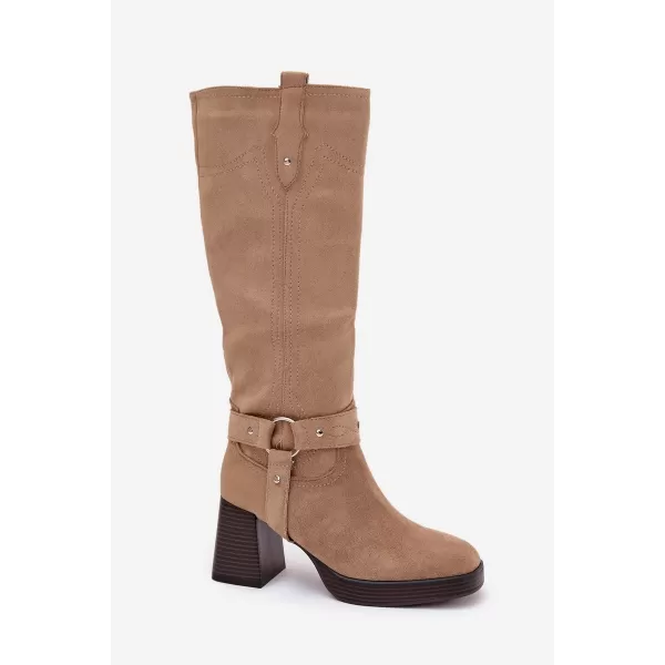  Cizme de dama BOTO ALESSARA 40612 KAKI 