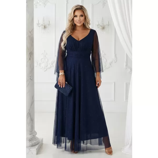  Rochie NUMOCO 655-3 ALBASTRU ÎNCHIS 
