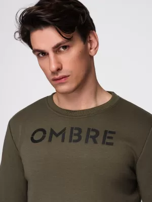Hanorac pentru bărbați OMBRE B1711 MĂSLINE ÎNCHISE
