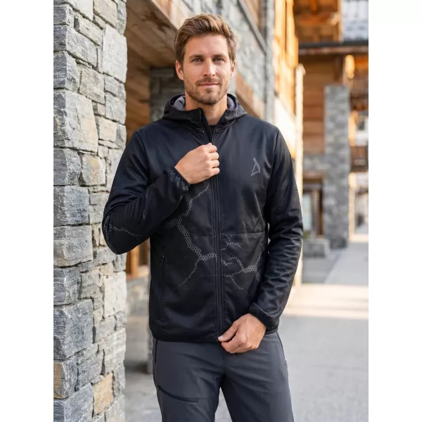 Jachetă softshell premium pentru bărbați ALTISPORT VOJ/ALM129JACK01 GRI NEGRU 