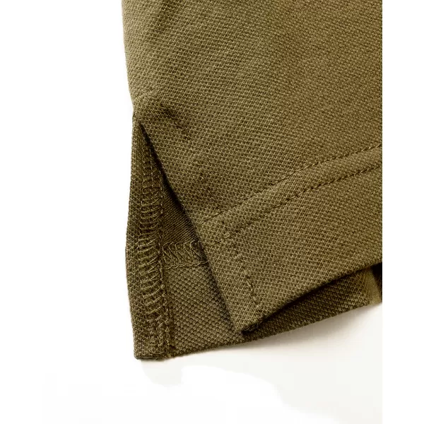  Tricou pentru bărbați cu guler BRANDIT 4215 MĂSLINE 
