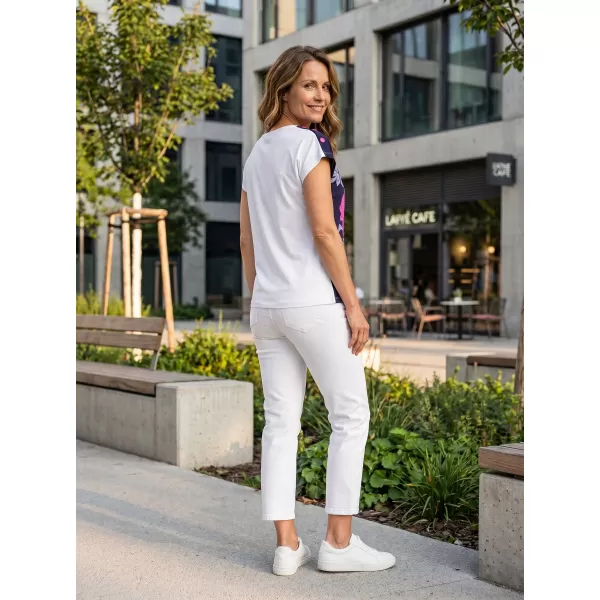  Tricou pentru femei ALTISPORT HONESTA ALB/ALBASTRU 