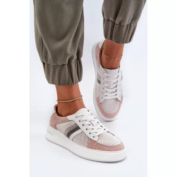  Adidași de damă D&A LR110 ALB/ROZ 