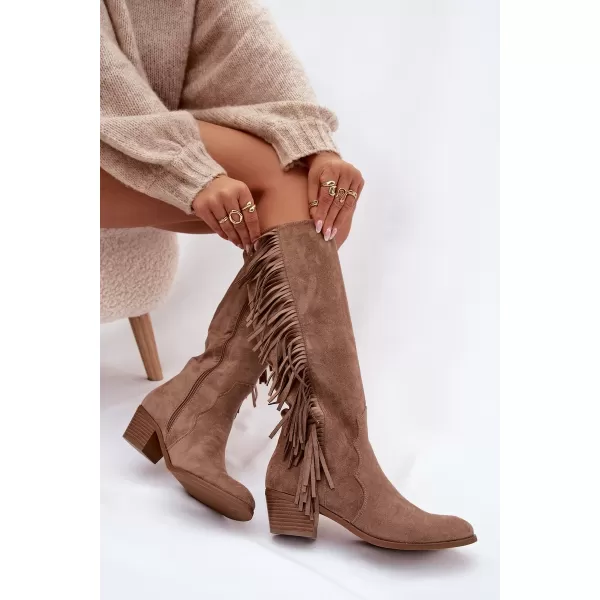  Cizme de dama BOTO FIRLINA 40921 KAKI 