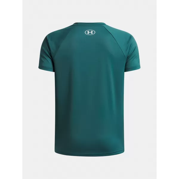  Tricou băieți UNDER ARMOUR UA TECH SPLIT WORDMARK SS 1383010-338 VERDE 