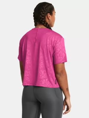 Tricou pentru femei UNDER ARMOUR VANISH ENERGY EMBOSS CROP SS 1383640-686 ROZ
