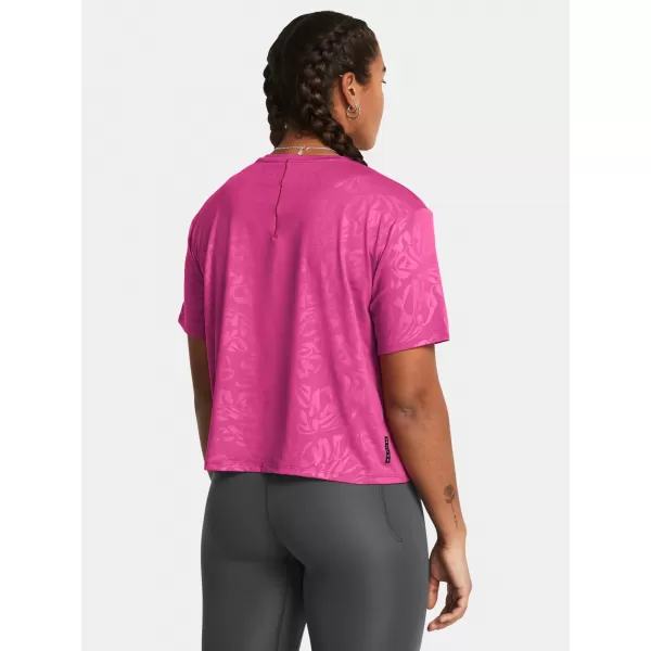 Tricou pentru femei UNDER ARMOUR VANISH ENERGY EMBOSS CROP SS 1383640-686 ROZ 