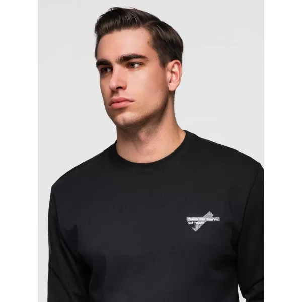  Tricou pentru bărbați OMBRE OM-LSPT-0136 NEGRU 
