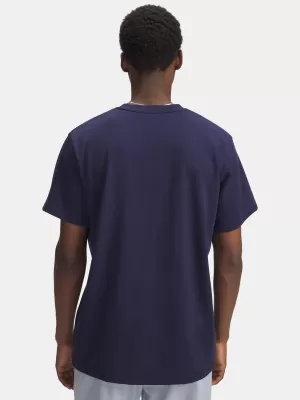 Tricou pentru bărbați UNDER ARMOUR UA M LOGO EMB HEAVYWEIGHT SS 1373997-411 ALBASTRU