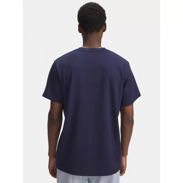  Tricou pentru bărbați UNDER ARMOUR UA M LOGO EMB HEAVYWEIGHT SS 1373997-411 ALBASTRU 