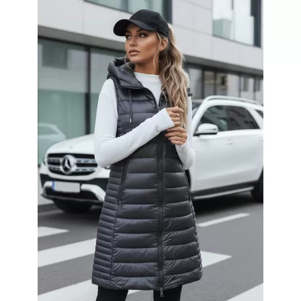 Vesta de dama DSTREET TY5254 GRI ÎNCHIS 