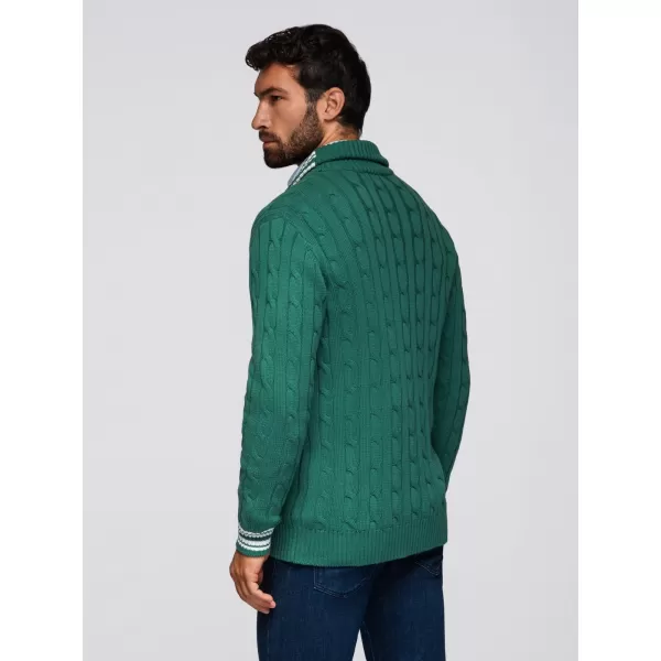  Cardigan pentru bărbați OMBRE OM-SWCD-0152 VERDE 
