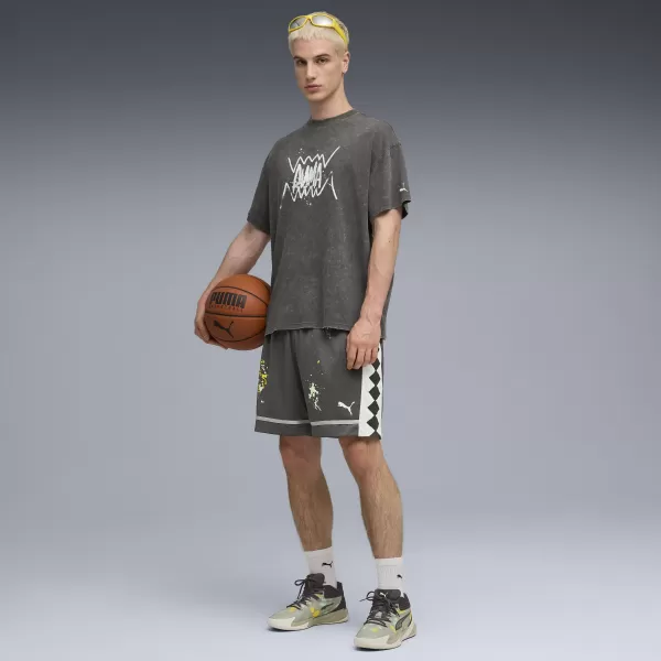  Pantaloni scurți pentru bărbați PUMA PITP ALL JAWS 6.5" SHORT 632918-01 GRI ÎNTUNERIC 