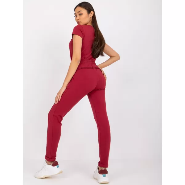  Pantaloni de trening pentru femei BASIC FEEL GOOD RV-DR-3589.06X BURGUNDIA 