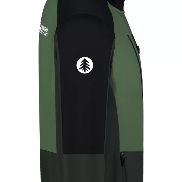  Hanorac powerfleece pentru bărbați NORDBLANC GROAN NBWFM8282 VERDE ÎNCHIS 