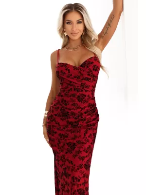 Rochie NUMOCO 645-2 BURGUNDIA