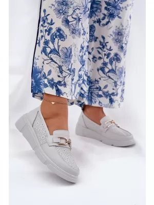 Mocasini de dama VINCEZA 88007 ALB