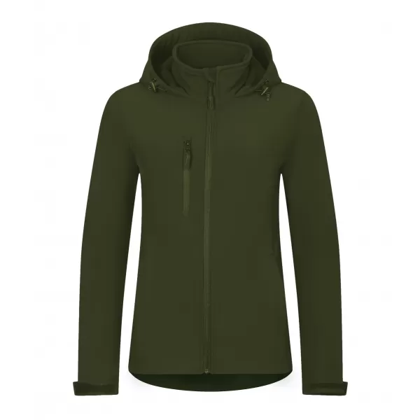  Jachetă softshell pentru femei ALTISPORT NoPrint NP/ALW945 MILITAR 