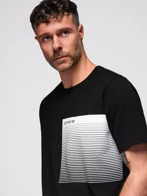 Tricou pentru bărbați OMBRE OM-TSPT-0246 NEGRU