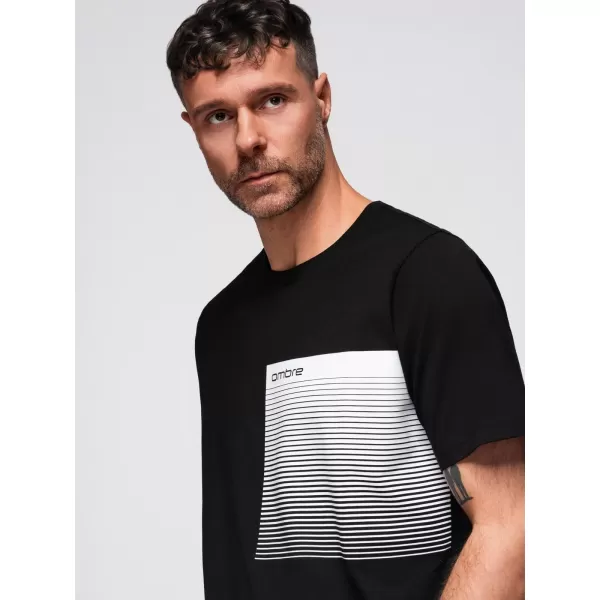  Tricou pentru bărbați OMBRE OM-TSPT-0246 NEGRU 